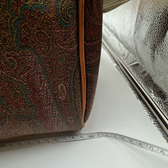 ETRO -Authentic-Paisley Coated Canvas Bandolier Duffle w/ Lock/Key/Strap 60 - Picture 5 of 16